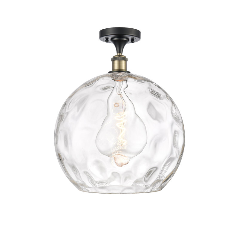 Plafonnier semi-encastré 1 lumière 8 po Cindi, Ampoule non incluse, H 16,88 po x l 13,75 po x P 13,75 po