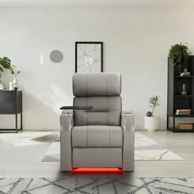 Fauteuil inclinable électrique pour fauteuil de jeu en cuir fleur avec plateau de jeu et porte-gobelet USB