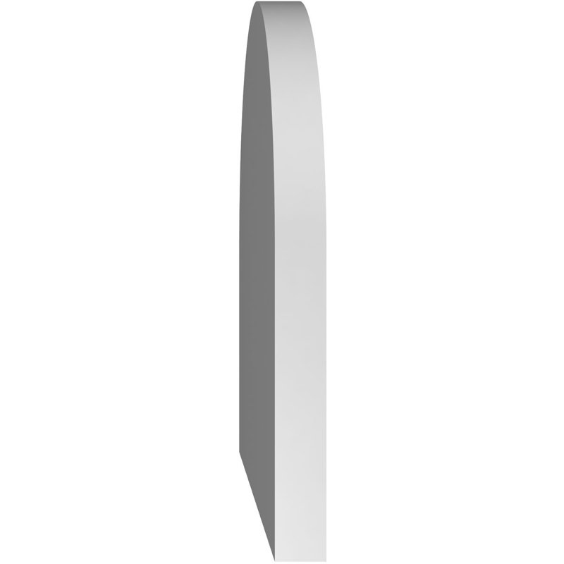 Round Top Surface Mount Signature Urethane Non-Functional Gable Vent Primed Tan, 12" H x 12" W x 1" D