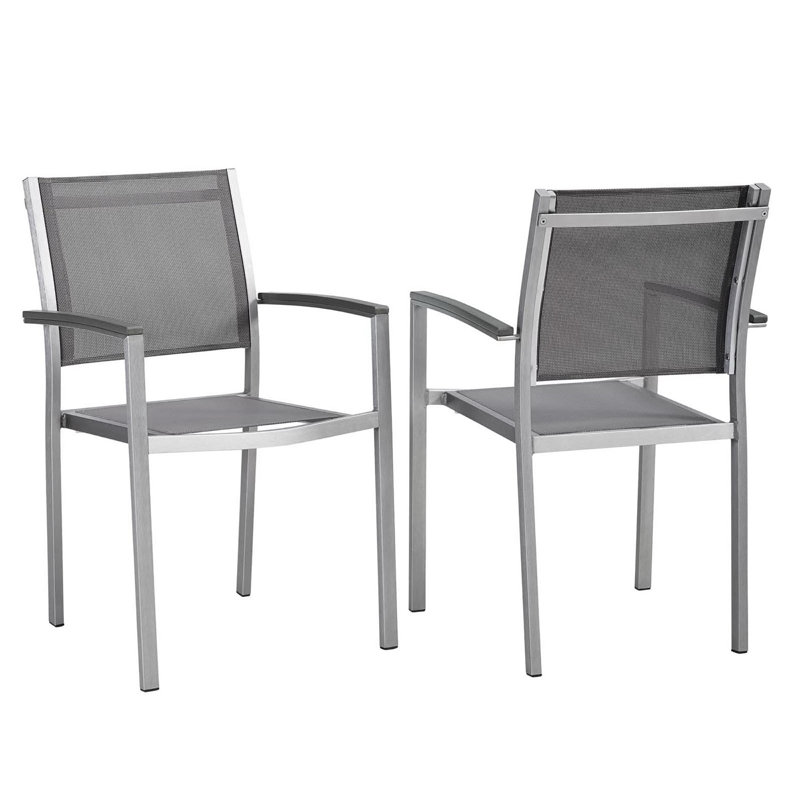Chaise d'extérieur Shore, Gris