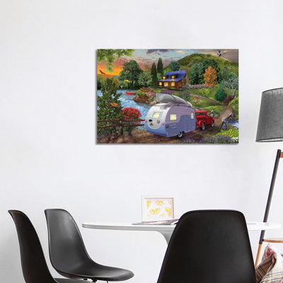 Campers Coming Home by Bigelow Illustrations - Wrapped Canvas Painting