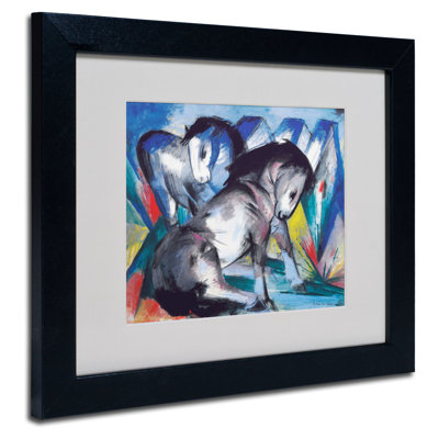 " Two Horses 1913 " by Shana Doumingez Painting Print