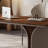 Nut-brown Rectangular Manufactured Wood desk-927282189
