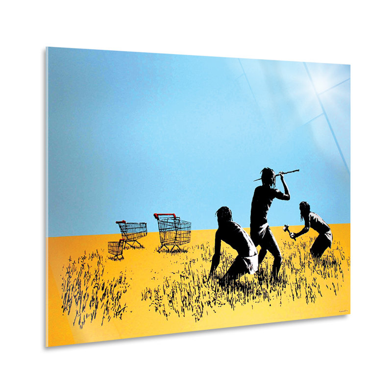 Colour Cart Hunters by Banksy - No Frame Painting on Plastic / Acrylic, 65cm H x 95cm W