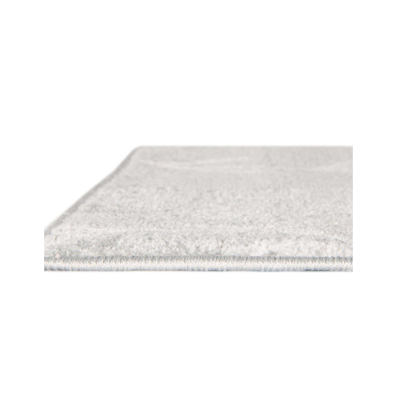 Gray Floral Synthetic Runner Rug for Kids