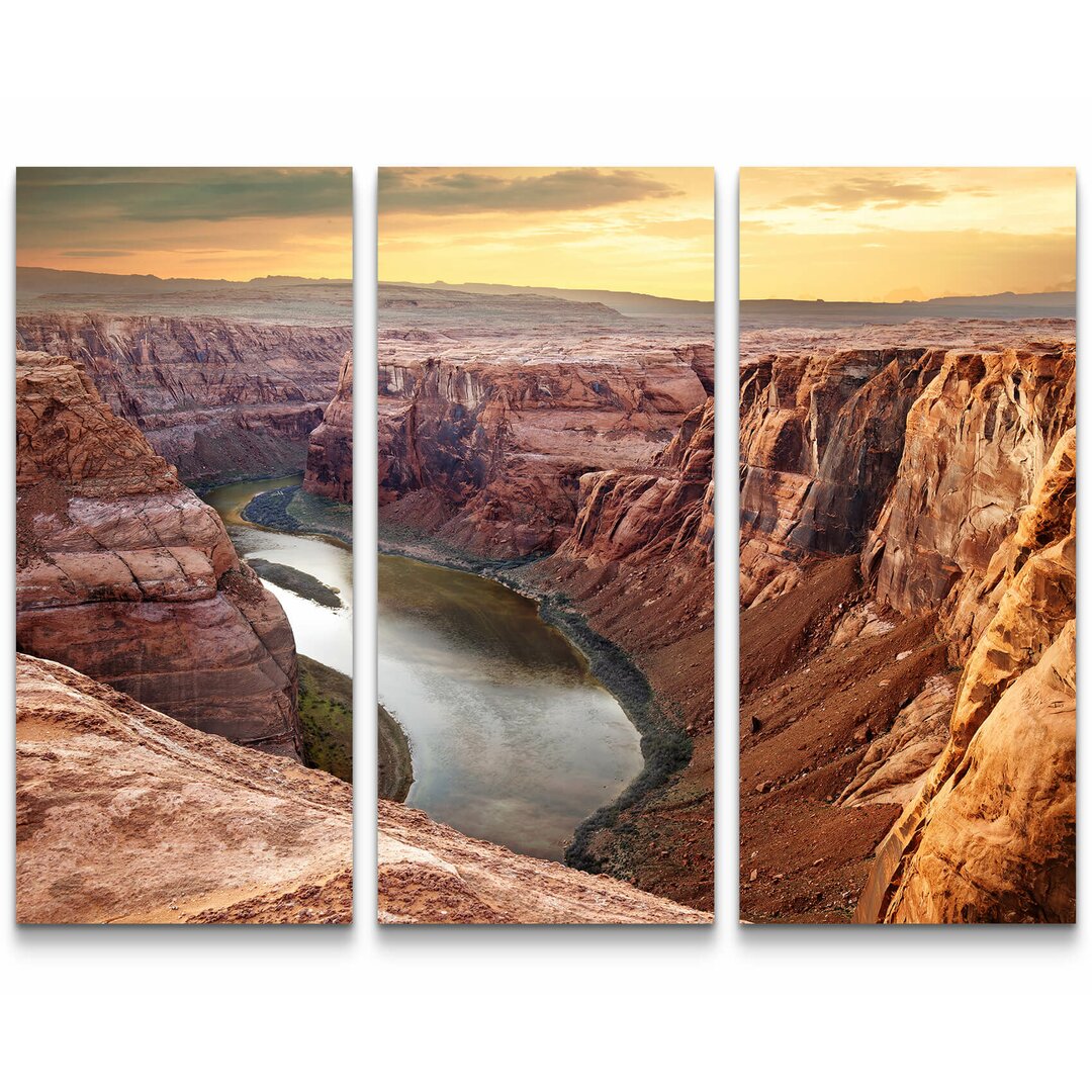 3-tlg. Leinwandbilder-Set Colorado River - USA