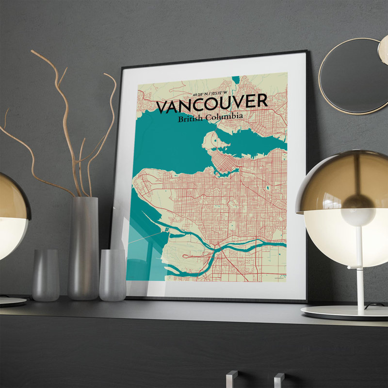 " Vancouver City Map ", 24" H x 18" W