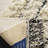 Ossineke Hand Knotted Wool/Cotton Southwestern Rug in Ivory/Black/Blue-2129147800