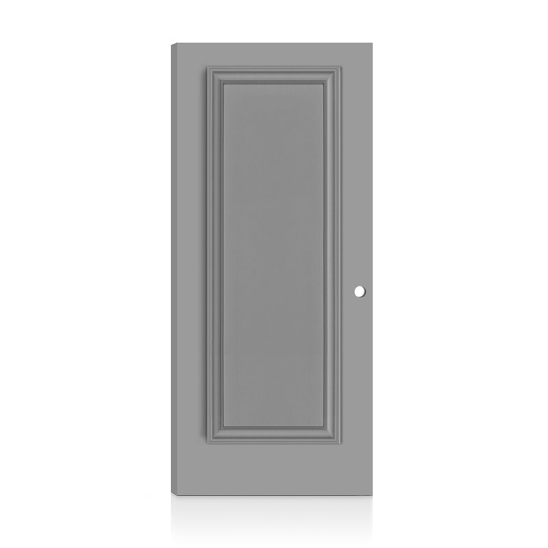 Dalle de porte commerciale intérieure en composite 1 panneau résistante au feu Palazzo, Gris clair, L 36 po x H 80 po