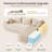 106” Sectional Couch With Chaise, Cloud Boneless Couches Flannel Plush With Deep Seat, L-shaped Compressed Modular Sofa With Cushions For Living Room, Small Space, Beige-1407709319