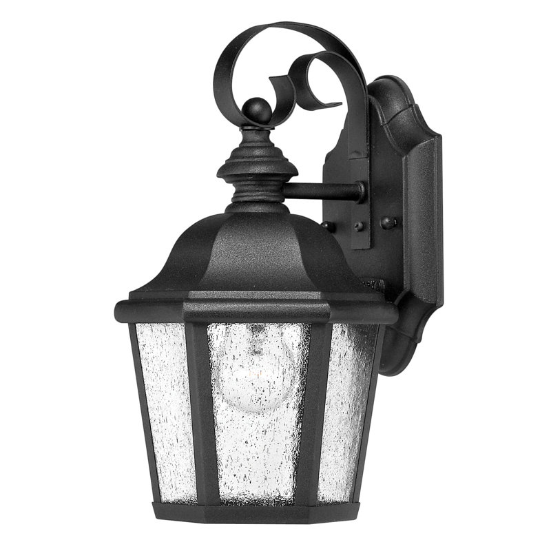 Edgewater Bronze Outdoor Wall Lantern, 11" H x 6.5" W, Matte Black, Incandescent