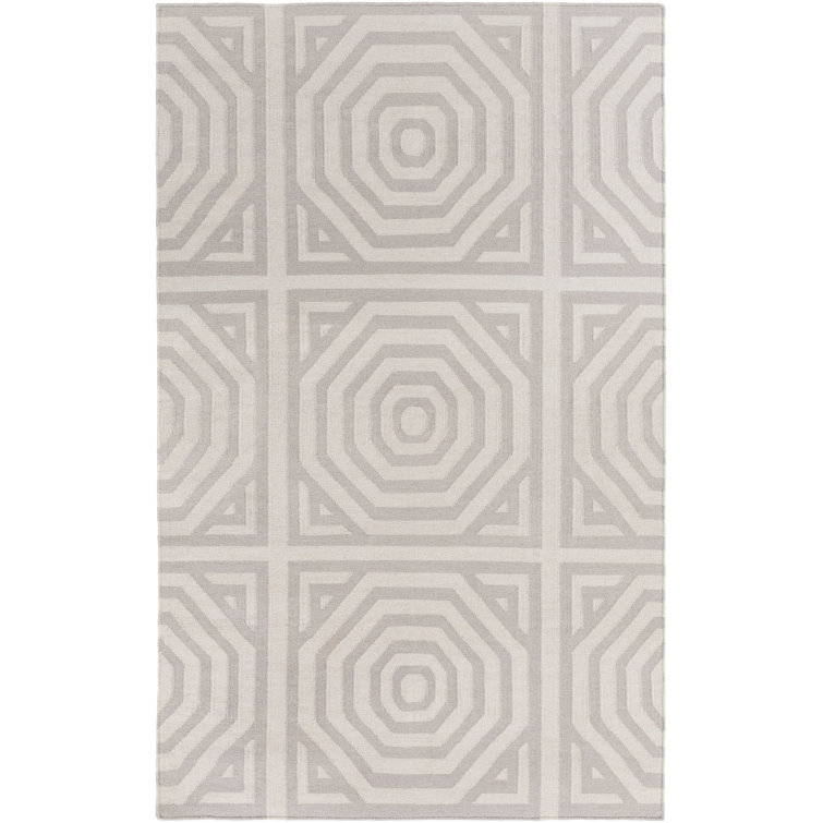 Geometric Area Rug in Gray