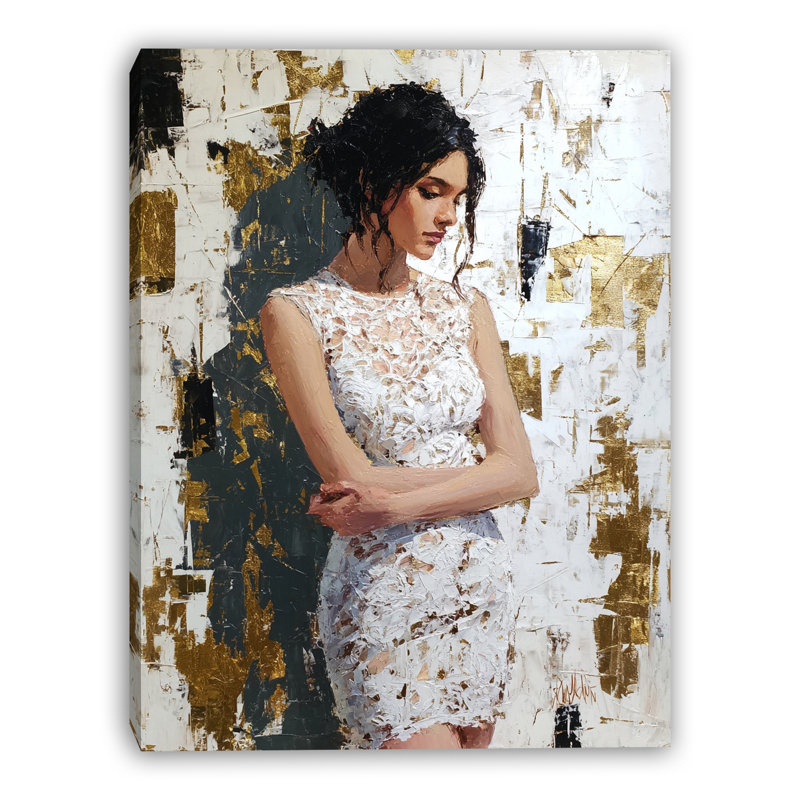 «Quiet Grace», art mural sur toile tendue, L 30 po x H 40 po x P 1,5 po