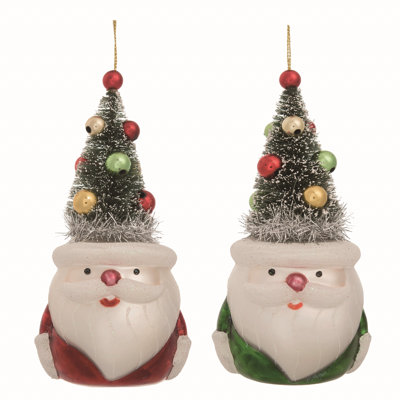 Figurine décorative en verre Père Noël