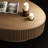 Alethia 45'' Solid Wood Fluted Oval Coffee Table in Red Oak & White Ash-89448394