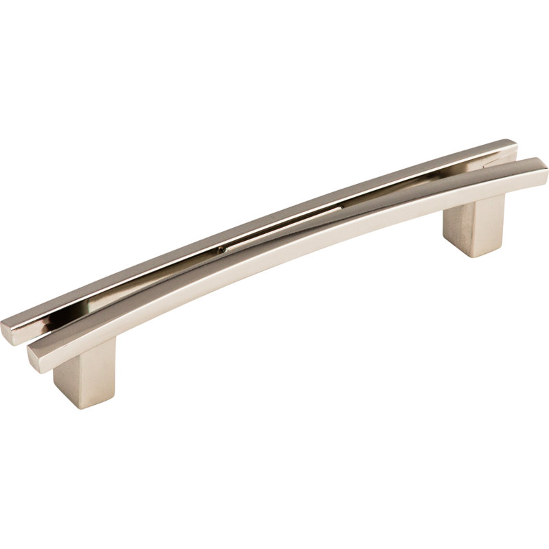 Flared 5" Center to Center Bar pull, Polished Nickel