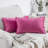 Velvet Pompom Collection Silky Velvet Series Pom Pom Decorative Throw Pillow(Set of 2)-683941475-707584489