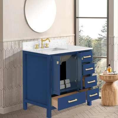 Meuble-lavabo de salle de bain, meuble-lavabo avec cadre en bois massif, comptoir de meuble-lavabo autoportant avec lavabo 