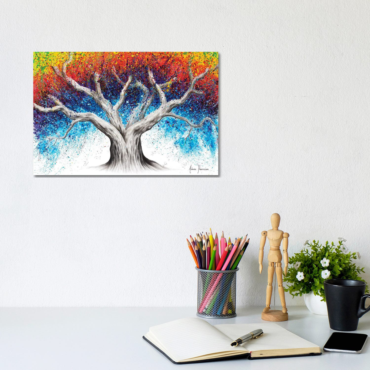 Rainbow Soul Tree Canvas Art Print by Ashvin Harrison