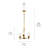 15.25" 3-Light Mini Chandelier with Clear Glass-49315079