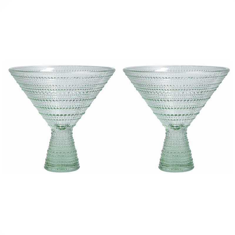 Fortessa Jupiter Glass, 11.5 Ounce Martini, Sage