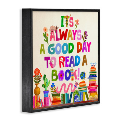 Good Day To Read A Book Framed Giclee, design by Katherine Herrell Studio