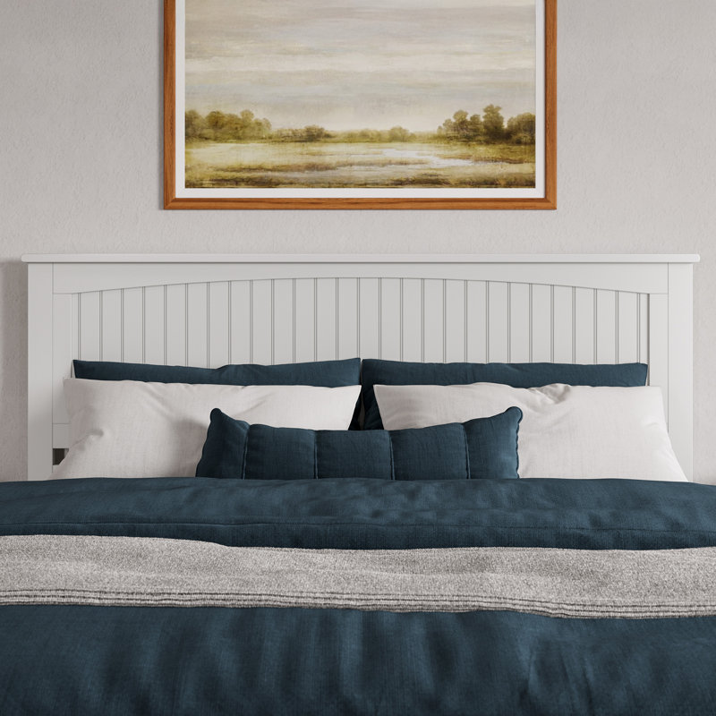 Lit plateforme en bois massif francoise avec pied de lit assorti Francoise, Blanc, Très grand