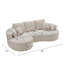 106 po Canapé modulaire courbé en tissu 2 pièces avec méridienne pour salon -2098939033