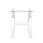 Table de bout moderne en verre trempé 1 pièce, table de bout, table carrée pour le salon