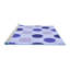 Tapis 100% à motifs lavables à la machine 2989 Pat2753 BLU-622057205