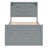 Twin Size Wooden Bed with Storage Headboard and Outlets, Extendable with Twin Trundle and Three Drawers, Grey