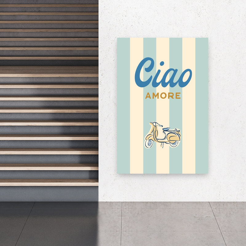 Impression d'art mural rétro classique et romantique, scooter Cao Amore, H 60 po x l 40 po