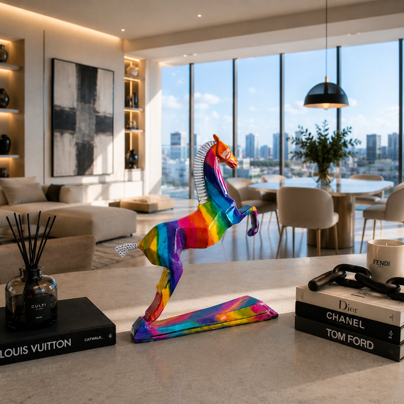 Sculpture de cheval abstraite