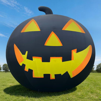 Décoration gonflable géante citrouille d'Halloween OZIS de 7,9 m (26 pi) avec souffleur de 680 W - Décoration gonflable pour jardins, fêtes, événements et décorations de fêtes à l'extérieur (lumières non comprises)