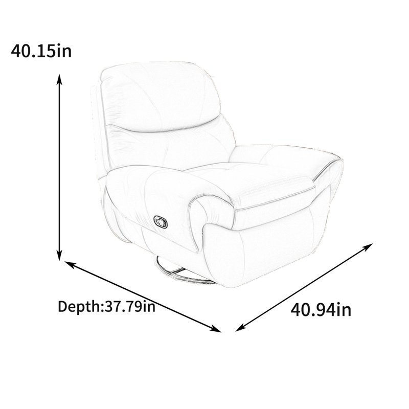 Fauteuil inclinable Nerita, Similicuir brun