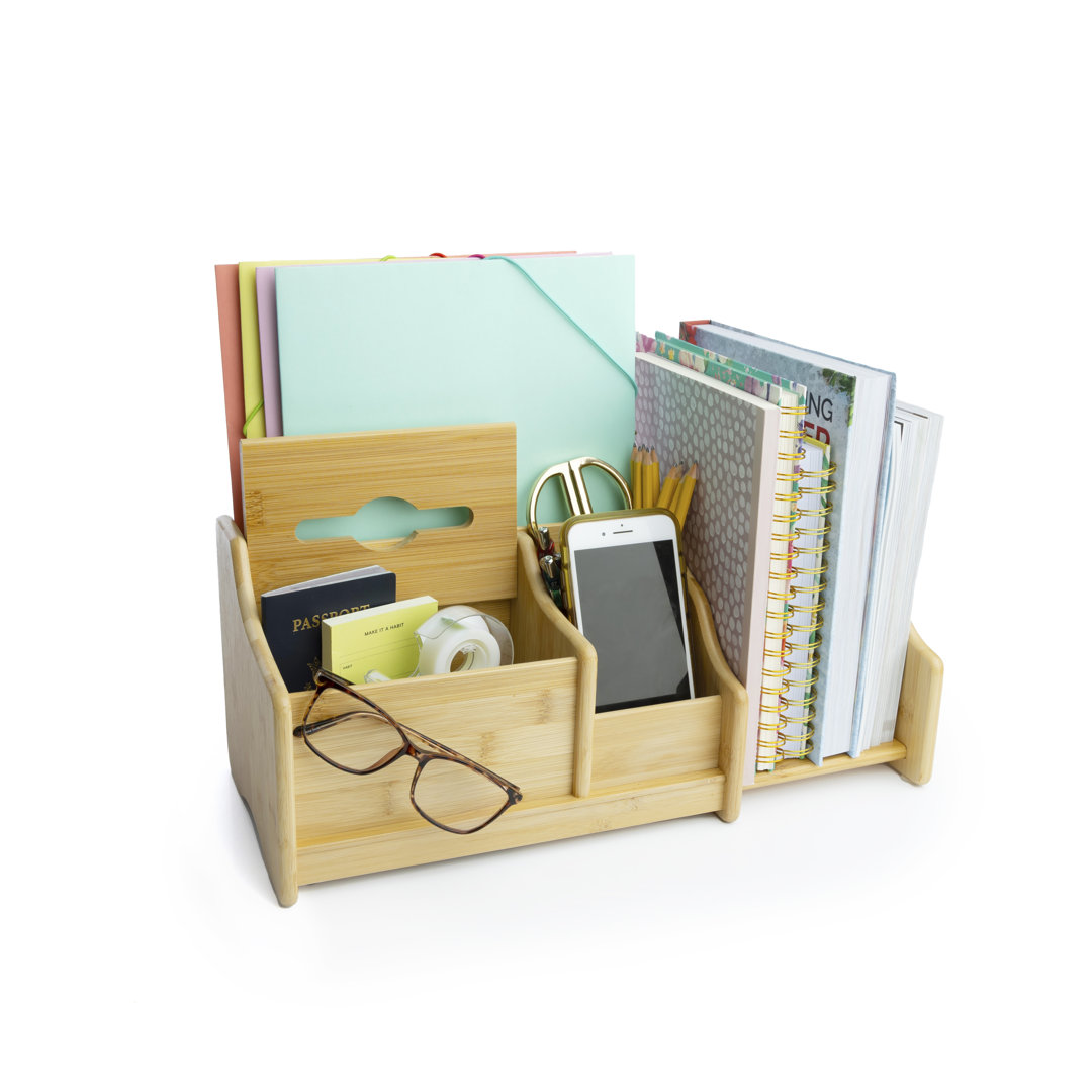 Keohane Wood Desk Organizer Millwood Pines