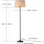 Lampe sur pied standard moderne avec abat-jour en bambou 58 "Modern