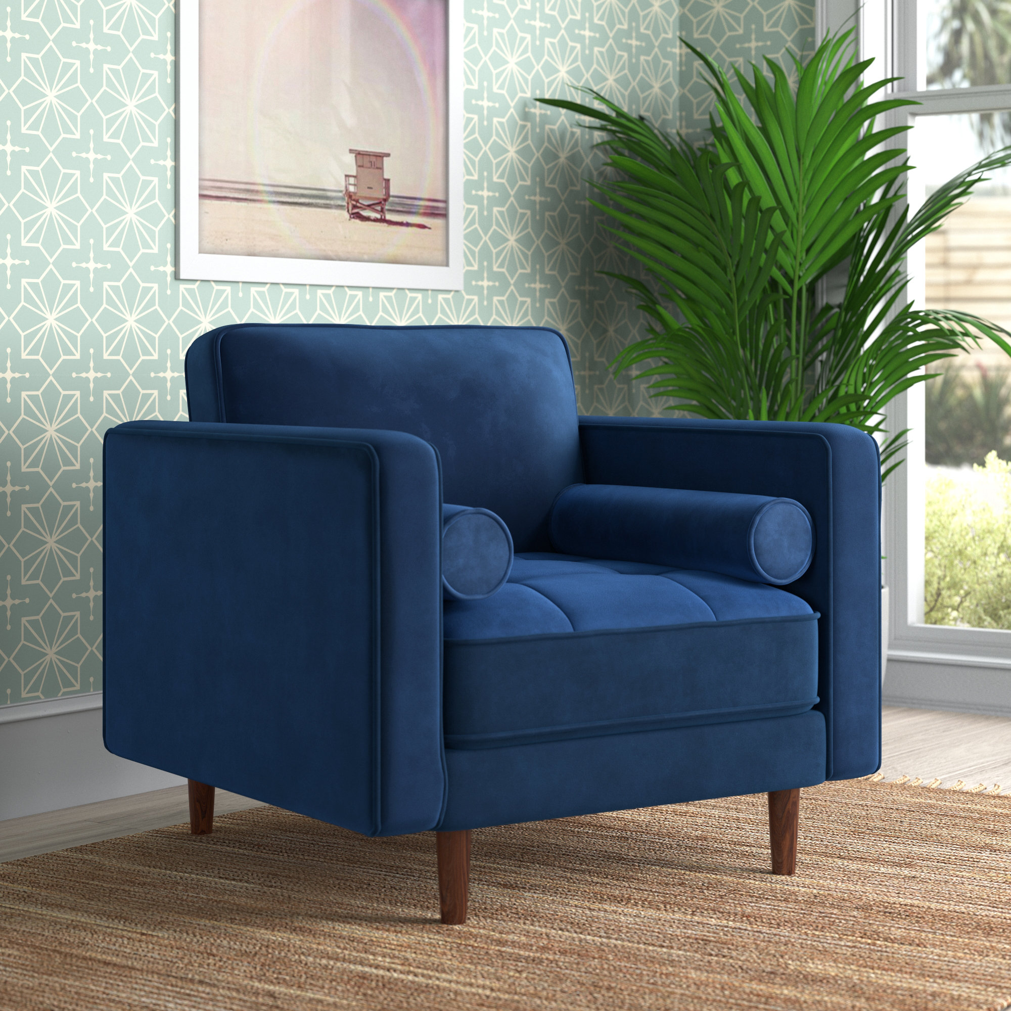 Wayfair blue 2024 armchair