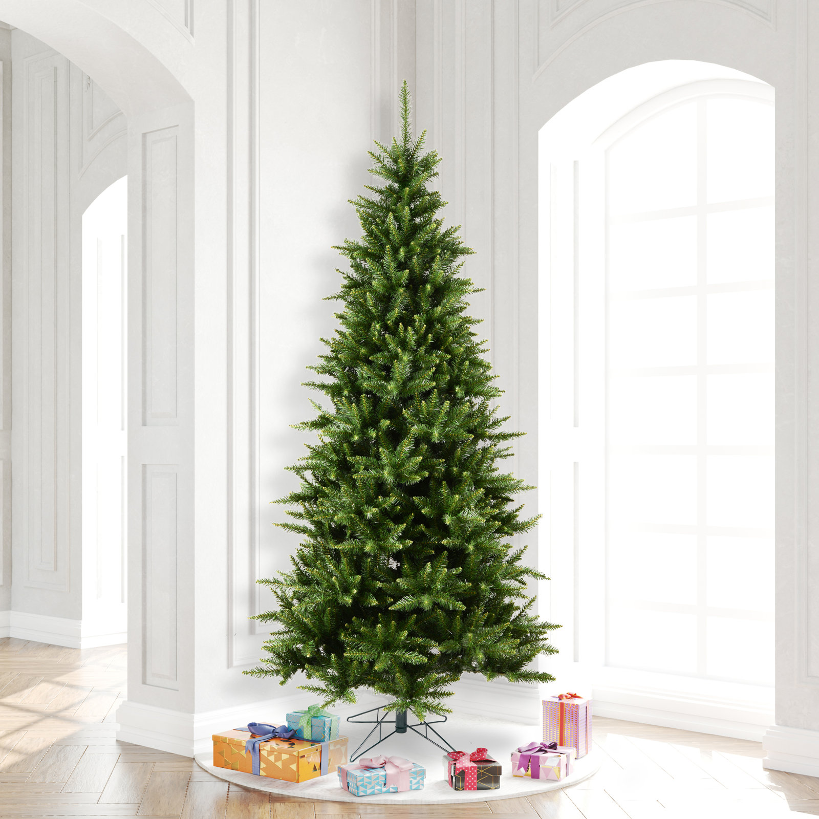 Peabody Pre-Lit Fir Christmas Tree, 8.5' H, Unlit, Not Pre-Lit