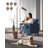 3-in-1 Convertible Accent Chair with Pillow, Adjustable Recline, Linen Fabric, Steel Frame-1568903379