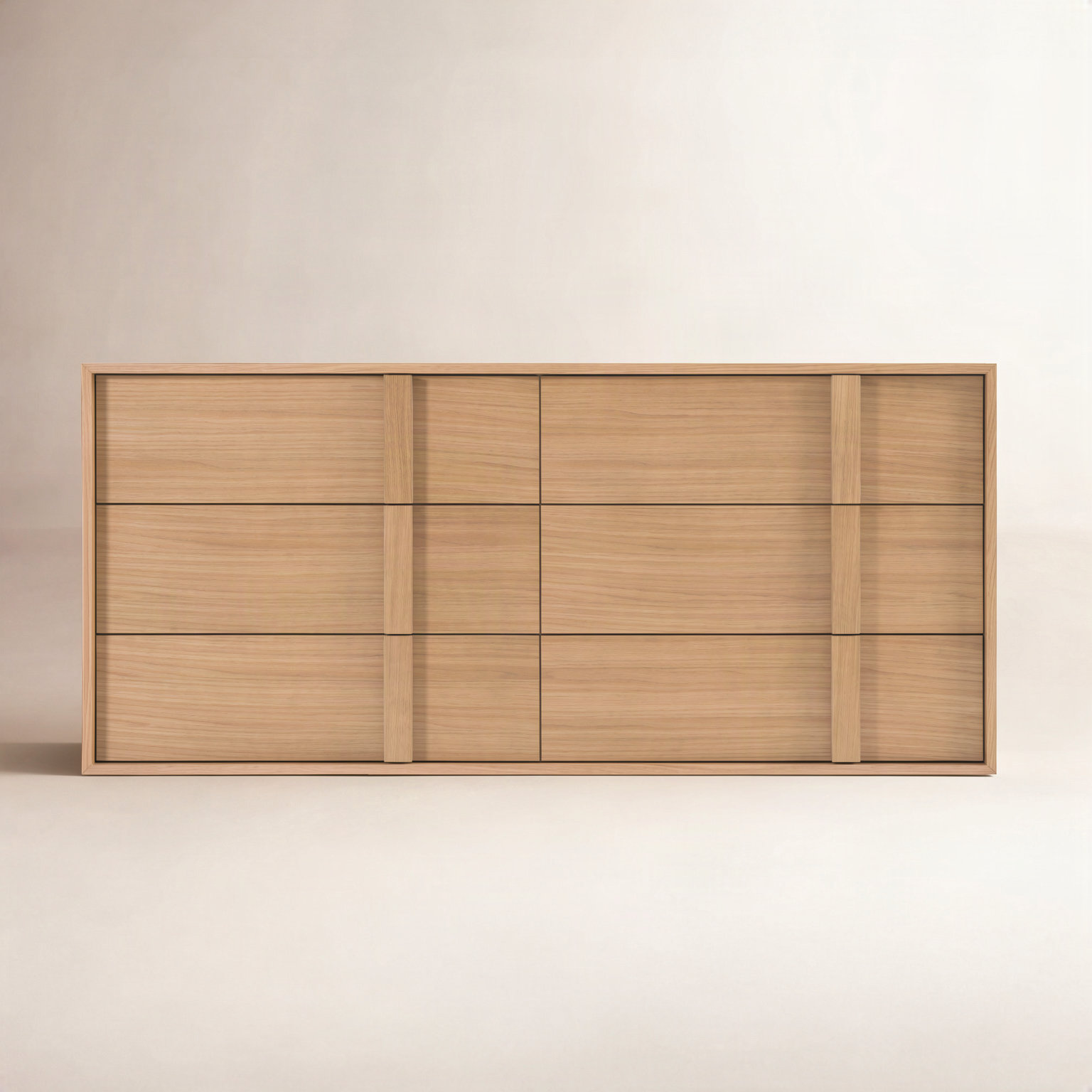 Alvarez 65" Double Dresser, Oak