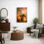 «Zen Stones Massage Spa with Warm Burning Candle», impression verticale sur toile, art mural-124834246-56324661