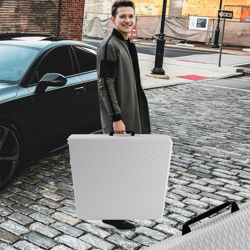 Table pliante 4 pi pour l'intérieur et l'extérieur, H 29,58 po x l 48,99 po x P 23,68 po, Blanc