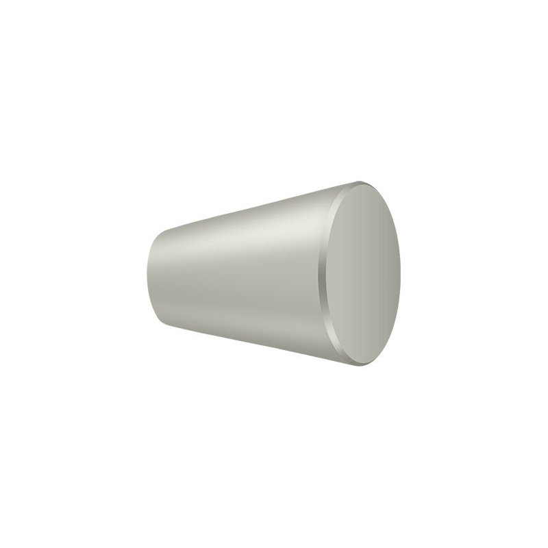 Conical Knob, Brushed Nickel, 0.75"