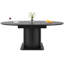 Extendable round dining table, extends to oval, for the kitchen, living room, or office-1427682795