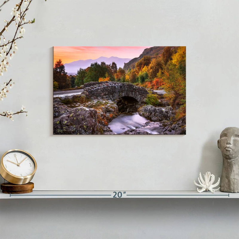 Pont Nicci Asceur en automne, H 8 po x l 12 po