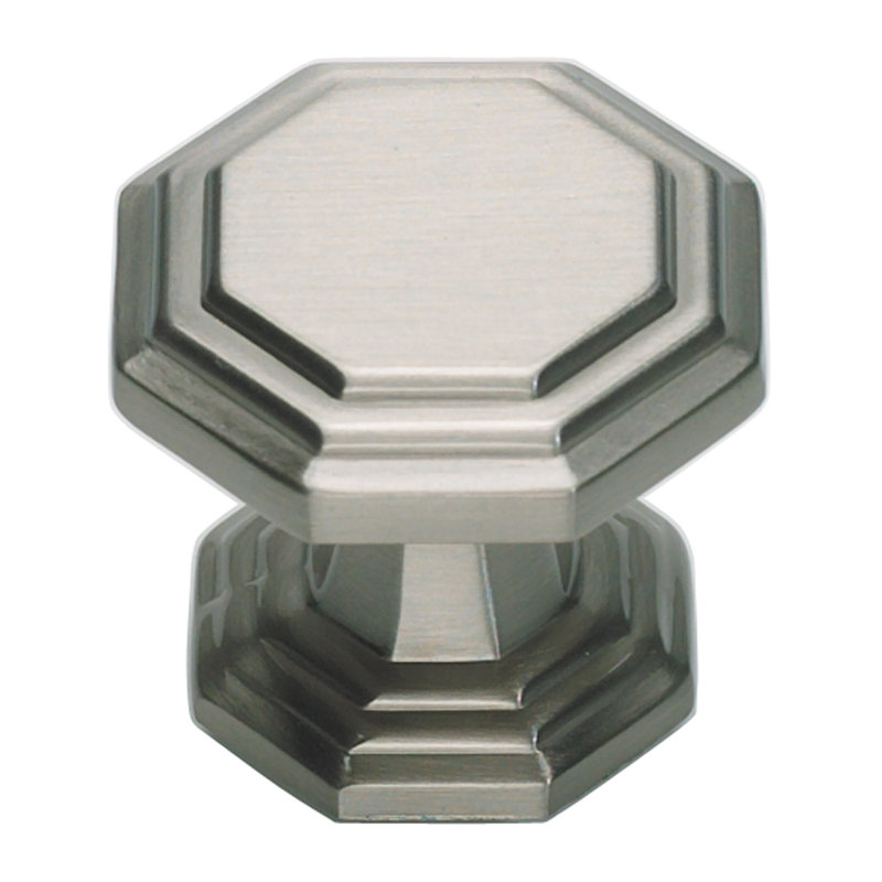 Dickinson 1 1/4" Length Geometric Knob, Brushed Nickel