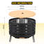 Foyer extérieur sans fumée de 66 cm avec cendrier amovible, table de feu et tisonnier inclus, sac de transport – Idéal pour les barbecues, les feux de table, les feux de camp et le camping