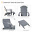 Chaise Adirondack pliante 3 pièces avec repose-pieds et table d'appoint