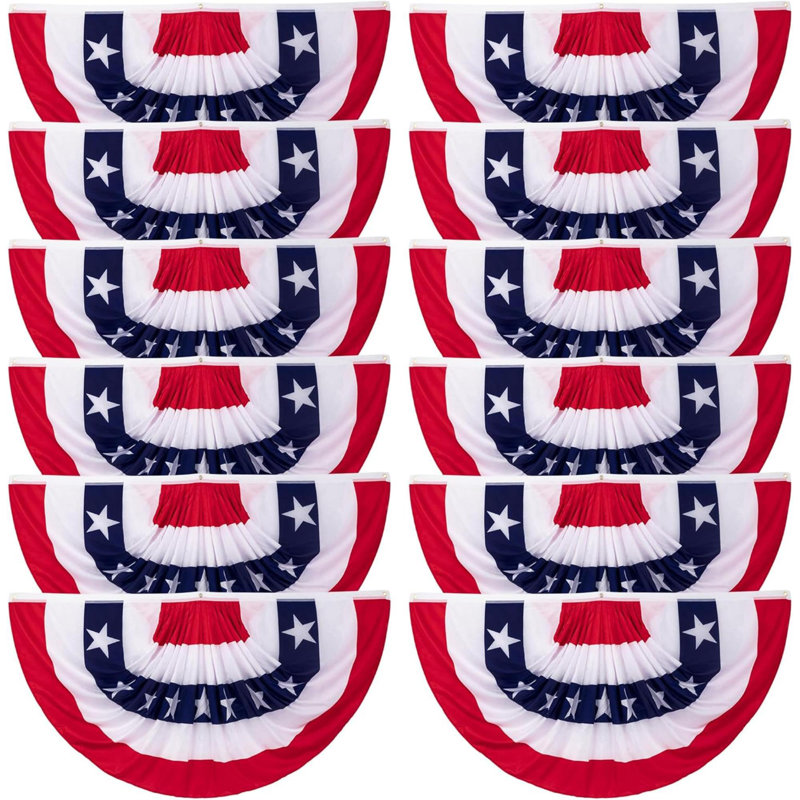 12 pièces décorations du 4 juillet, bannière du drapeau américain, bannière du 4 juillet, drapeau des États-Unis, drapeau américain